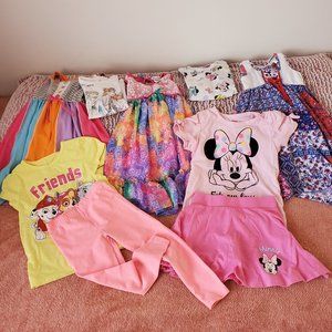 Lot of Toddler Girls Size 5, Mixed SUMMER Clothes 9 Pieces